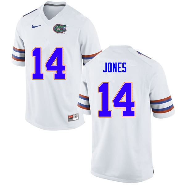 Men's NCAA Florida Gators Emory Jones #14 Stitched Authentic Nike White College Football Jersey SRP3865JJ